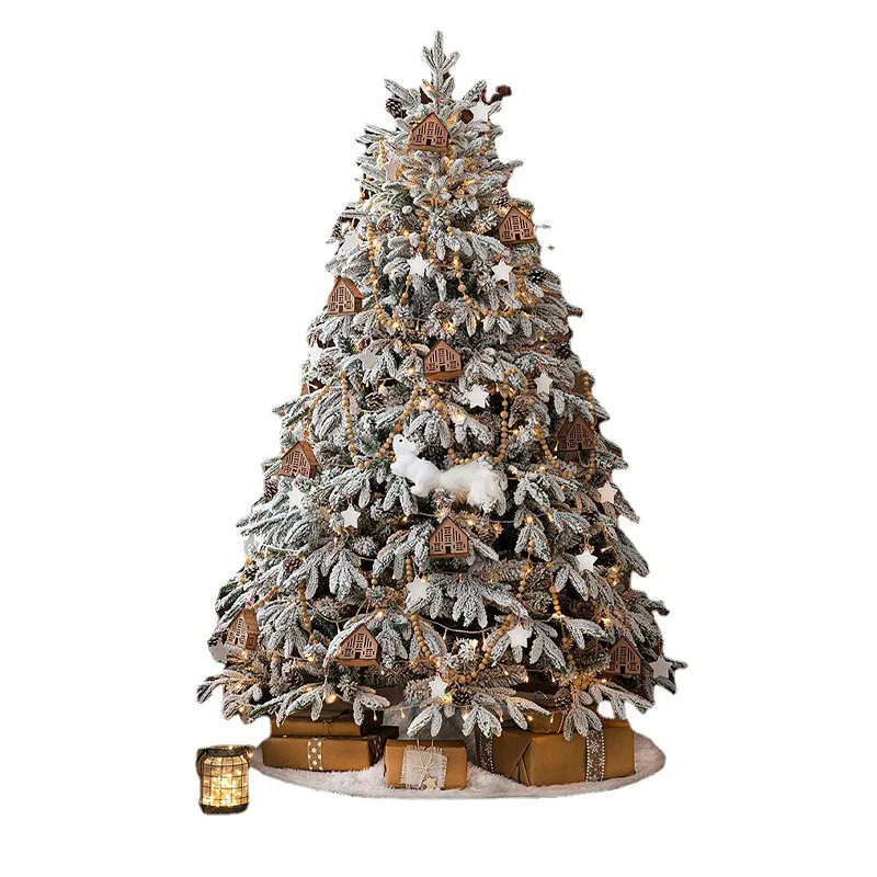 

PE Flocking Christmas Tree Snow Tree Large White Snowflake Landscape Decorative Tree Christmas Ornaments