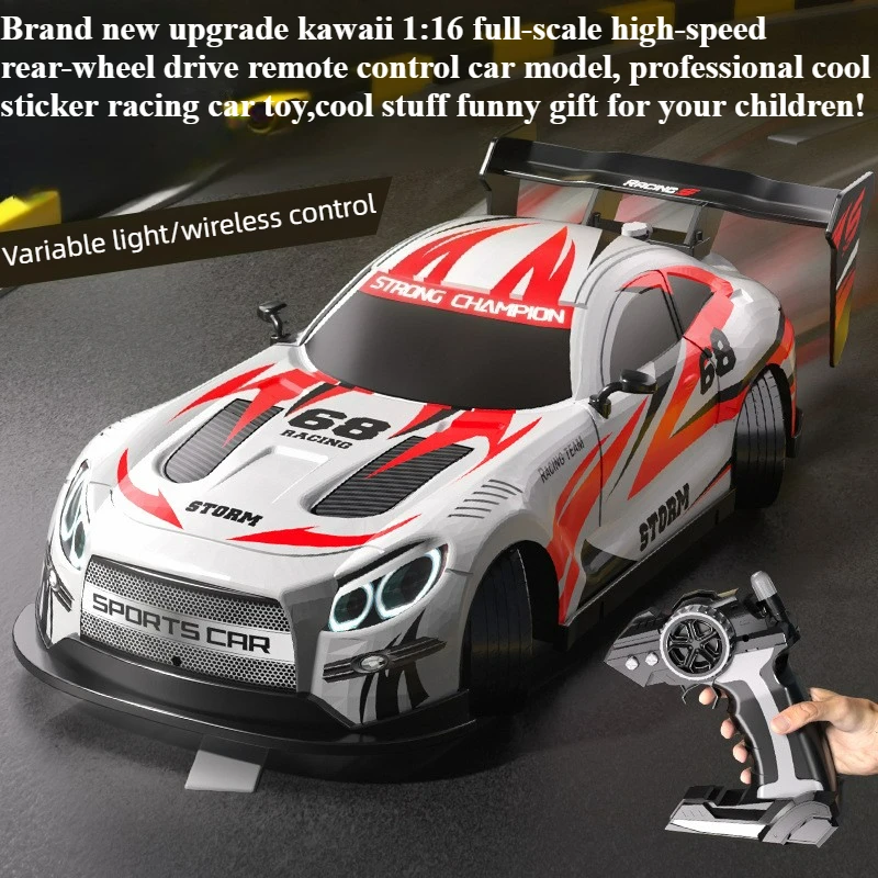 

Cool Stuff Toy Car Funny Gift-Hot 1:16 High-speed Rear Drive Rc Car,Remote Control Car,Kawaii Sticker Rc Drift Car,Toys for Kids