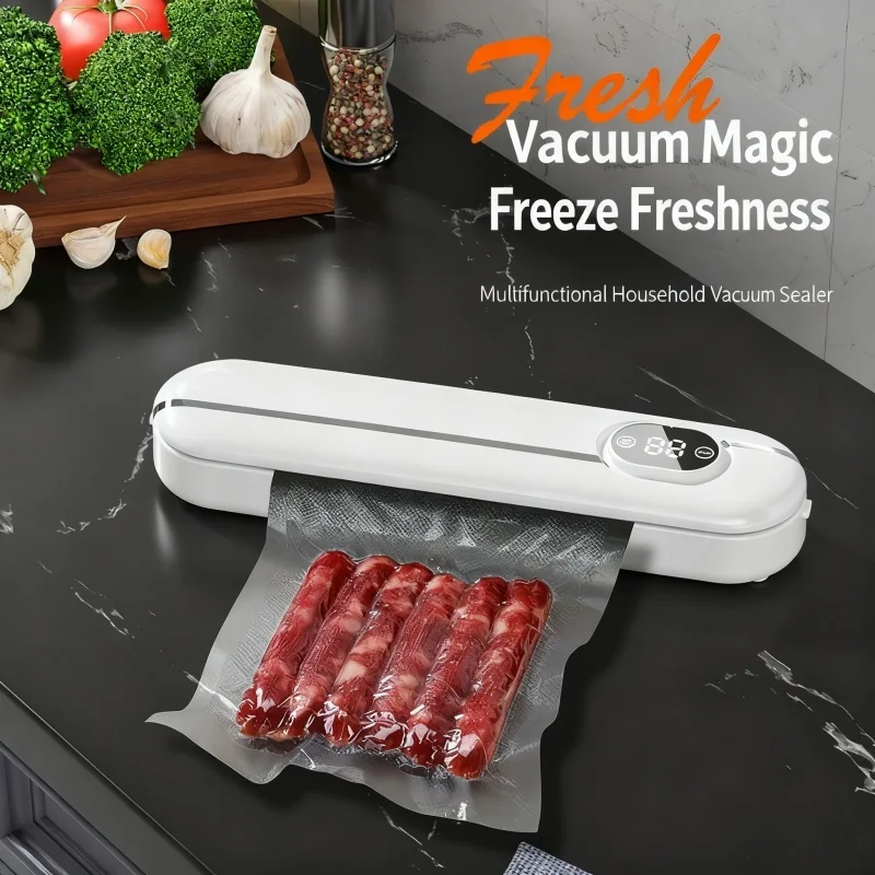 شحن آلة ختم الفراغ اللاسلكية الصغيرة الأوتوماتيكية بالكامل المنزلية الصغيرة المحمولة آلة تغليف المواد الغذائية البلاستيكية