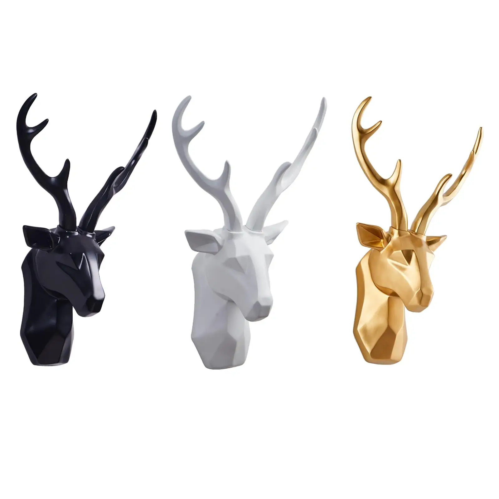 3D Deer Head Decorative -Elegant Animal Head Wall Sculpture Decor -Farmhouse