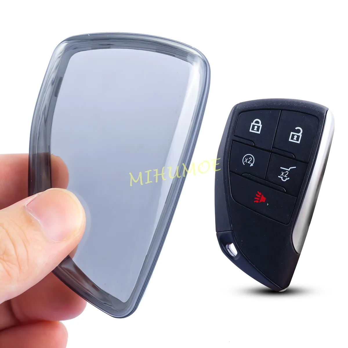 Blue Zinc Alloy Smart Remote Key Cover & Chain Case For Buick, GMC, Chevrolet – Fits OHT01060512, V2T01060512, 13500222