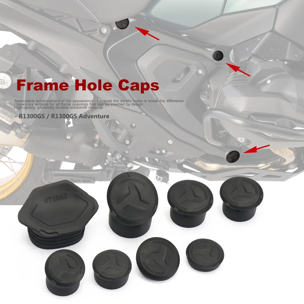 

Frame Hole Cover Caps Plug Decorative Frame End Cap Set For BMW R1300GS R1300 R 1300 GS Adventure R 1300GS 2023 2024 2025