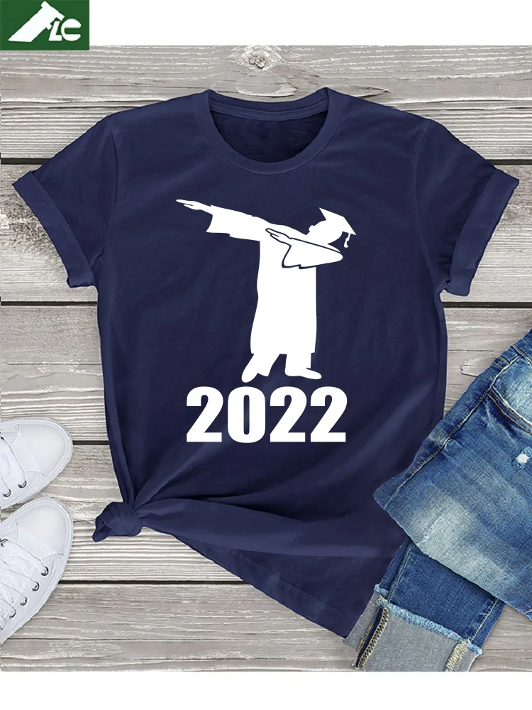 Funny 2022 Graduation T Shirt Women Clothing Funny Dabbing Graduation Class Of 2022 Gift Men Cute Tee Shirt Unisex Casual Top