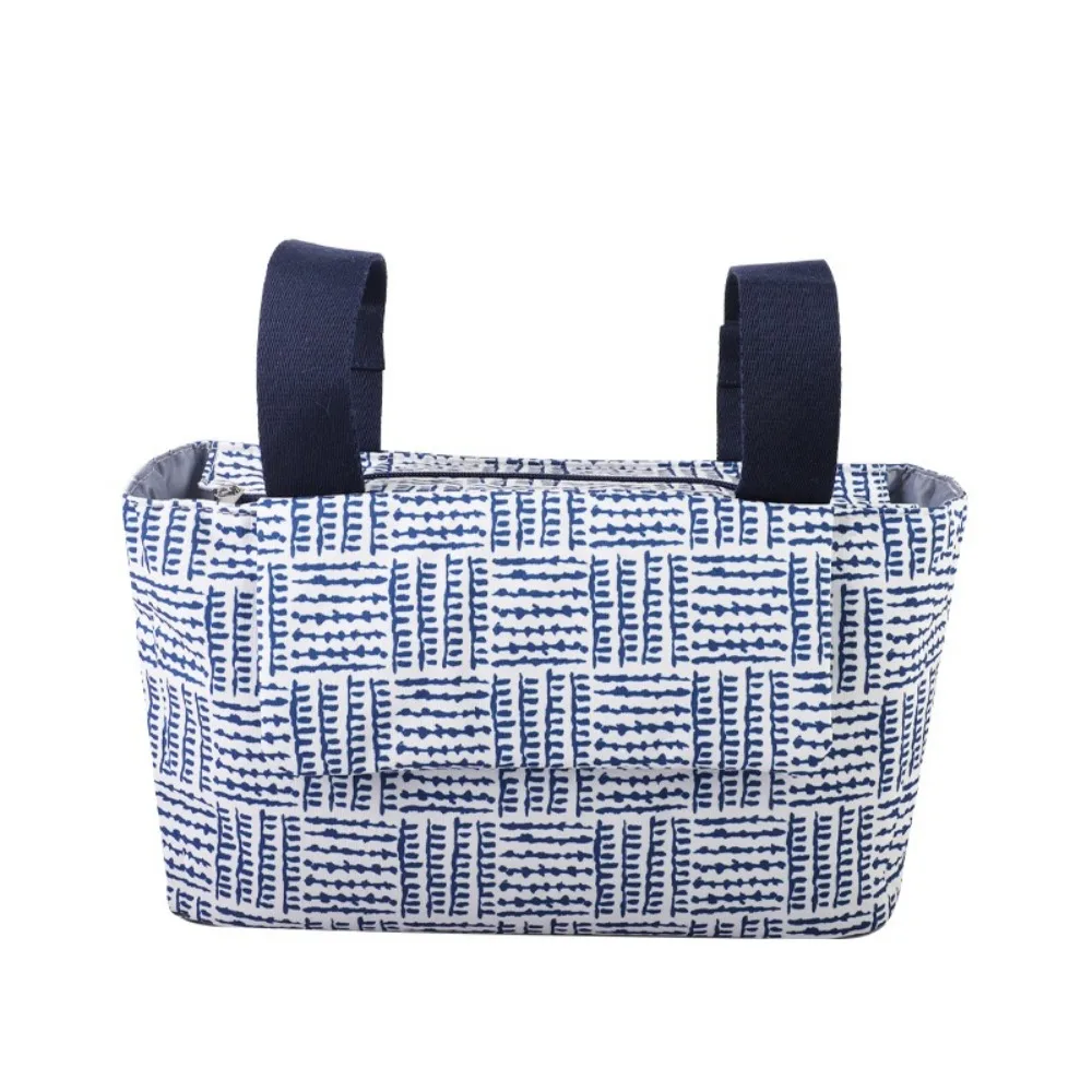 Large Capacity Baby Stroller Bag With Multiple Pockets Hanging Stroller Storage Hanging Bag Magnetic Button Oxford cloth