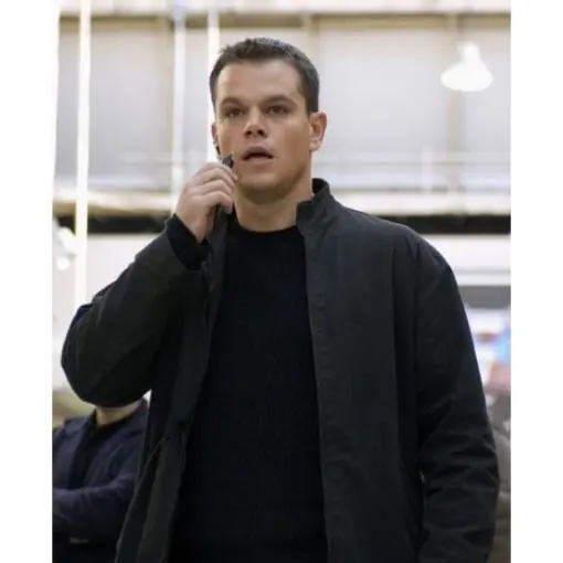 MeiMei Homemade The Bourne Ultimatum Matt Damon Black Jacket  Suitable For Autumn And Winter