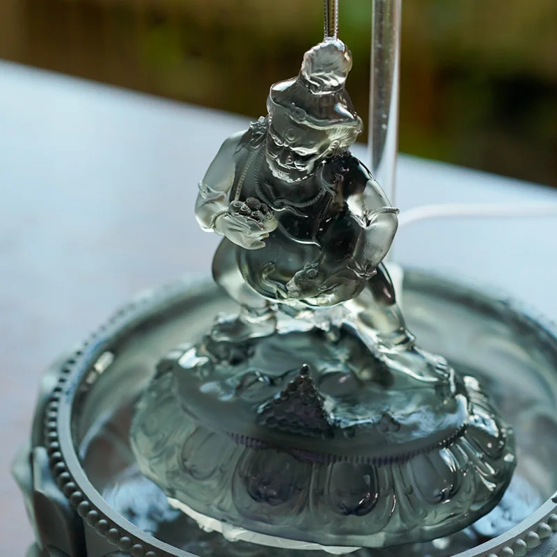 Five-Way of Black of Yellow God of Offering Buddha Statue Wealth-Attracting Flowing Water Orn