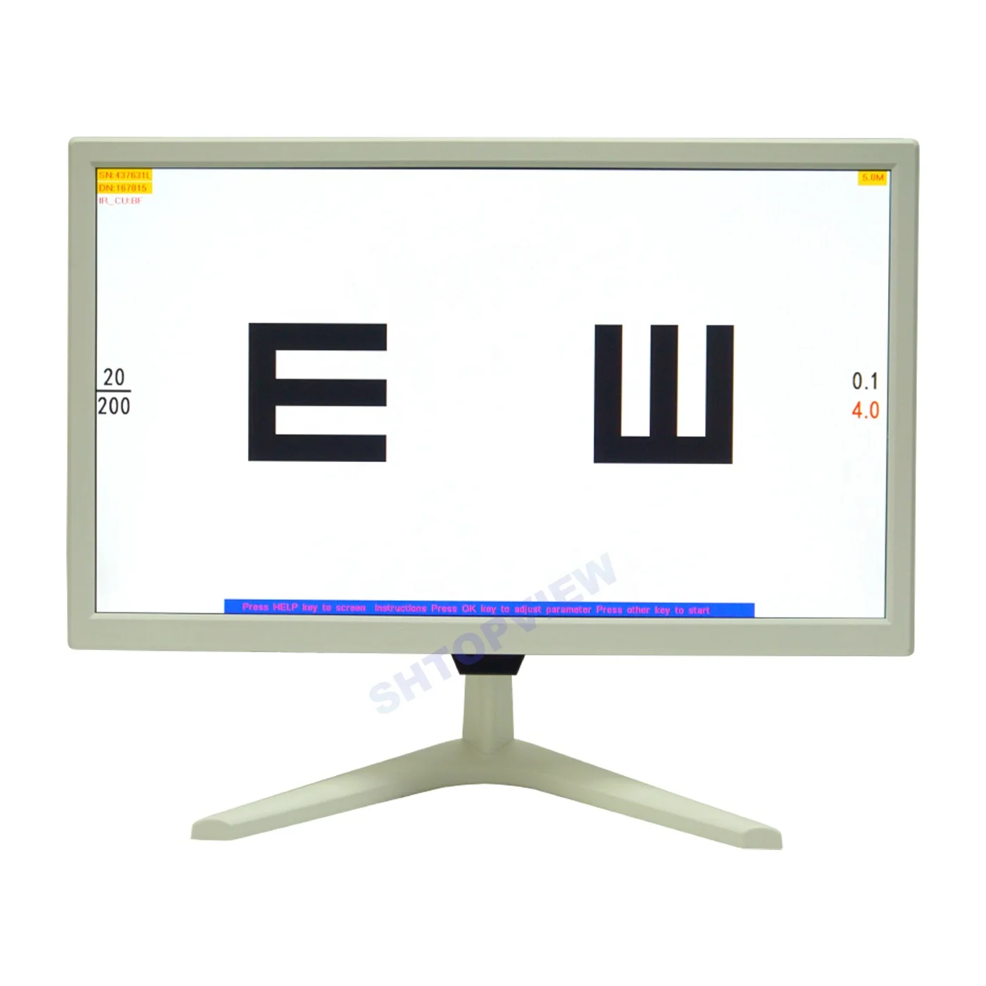 SHTOPVIEW Chart Monitor LED Chart Visual Avuity Chart  Screen K-185