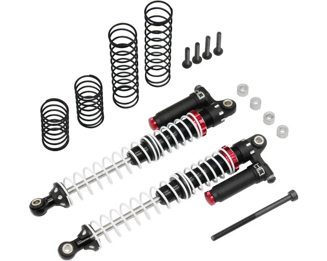 Hot Racing Alum 70-120mm Piggyback Shocks External Adj Dual Springs (2pcs) for 1/10 RC