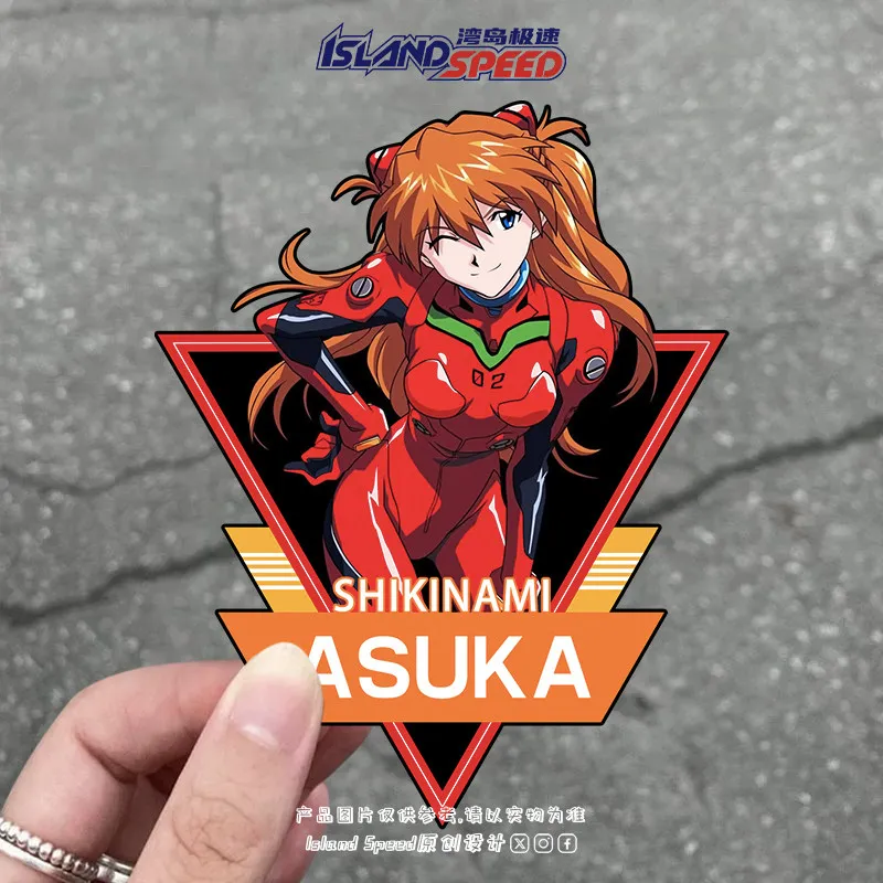 

Anime Asuka New Century Era Car Sticker Second Dimensional Decoration Waterproof Sticker
