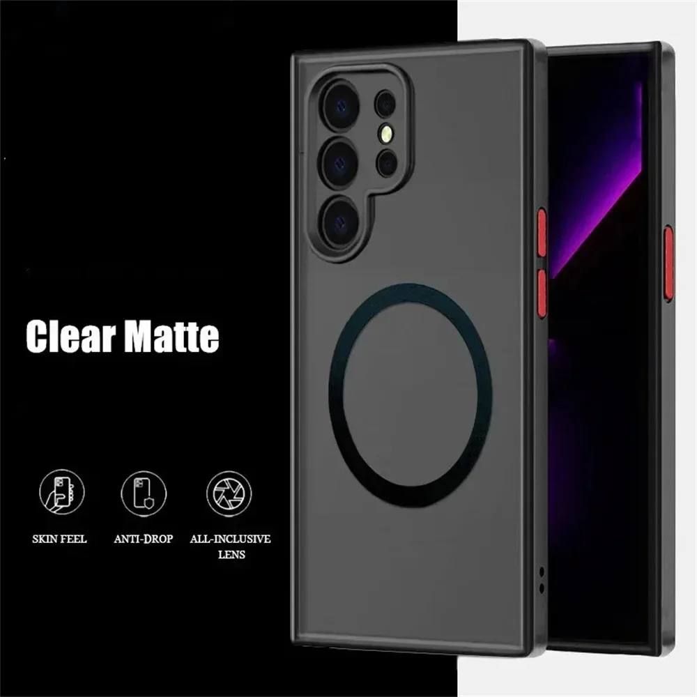 Armor Magnetic Phone Case for Samsung Galaxy A55 A53 A54 A52 A52s A35 A34 A33 A32 A12 A13 A51 5G Wireless Charge Cover Carcasa image 6