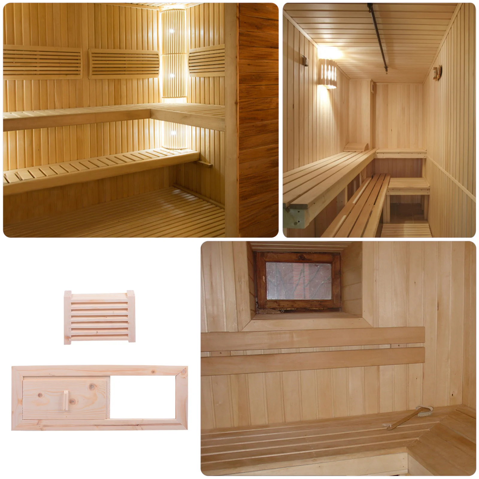 Raccordi per tubi flessibili di sfiato per condizionatore d'aria, coperture per piscina, sauna, in legno