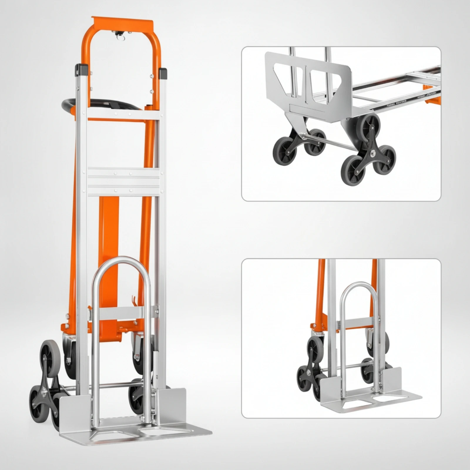 Folding Hand Truck Heavy-Duty Hand Truck with Four Wheels Foldable Utility Cart Compact Collapsible Dolly Easy Storage