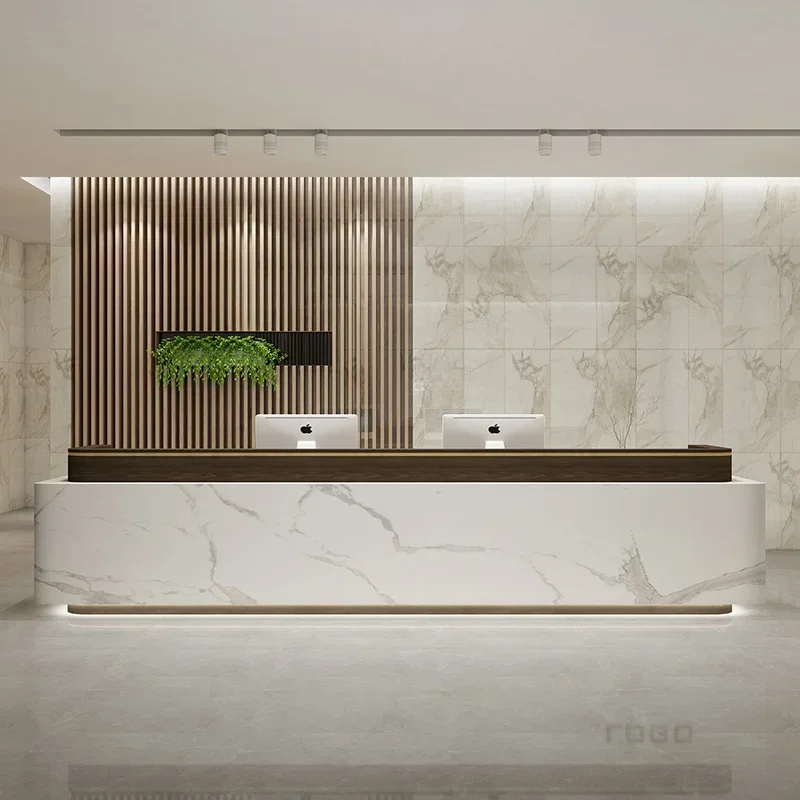 @ Clothing Shop Reception Desk Simplicity Modern Designer Reception Desk Luxury Office Furniture Banco Della Reception