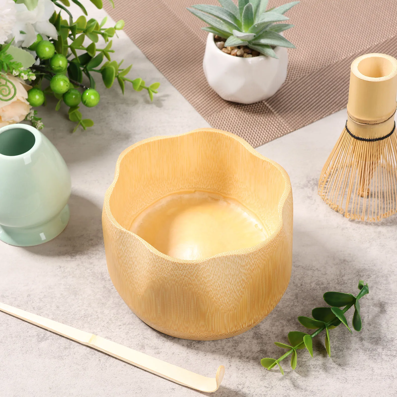 

4 Pcs Matcha Set Exquisite Matcha Tea Set Includes Matcha Bowl Matcha Whisk Tea Scoop Matcha Whisk Holder Practical Matcha Whisk