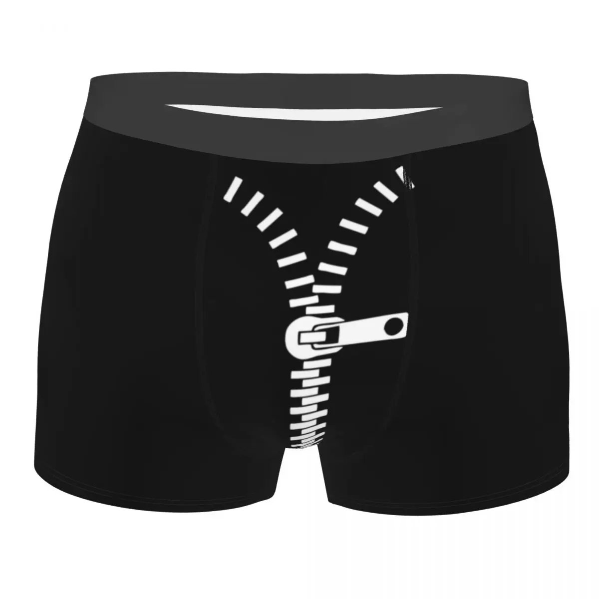 

Funny Boxer Shorts Panties Briefs Men Zipper Mouth Underwear Breathable Underpants for Homme Plus Size