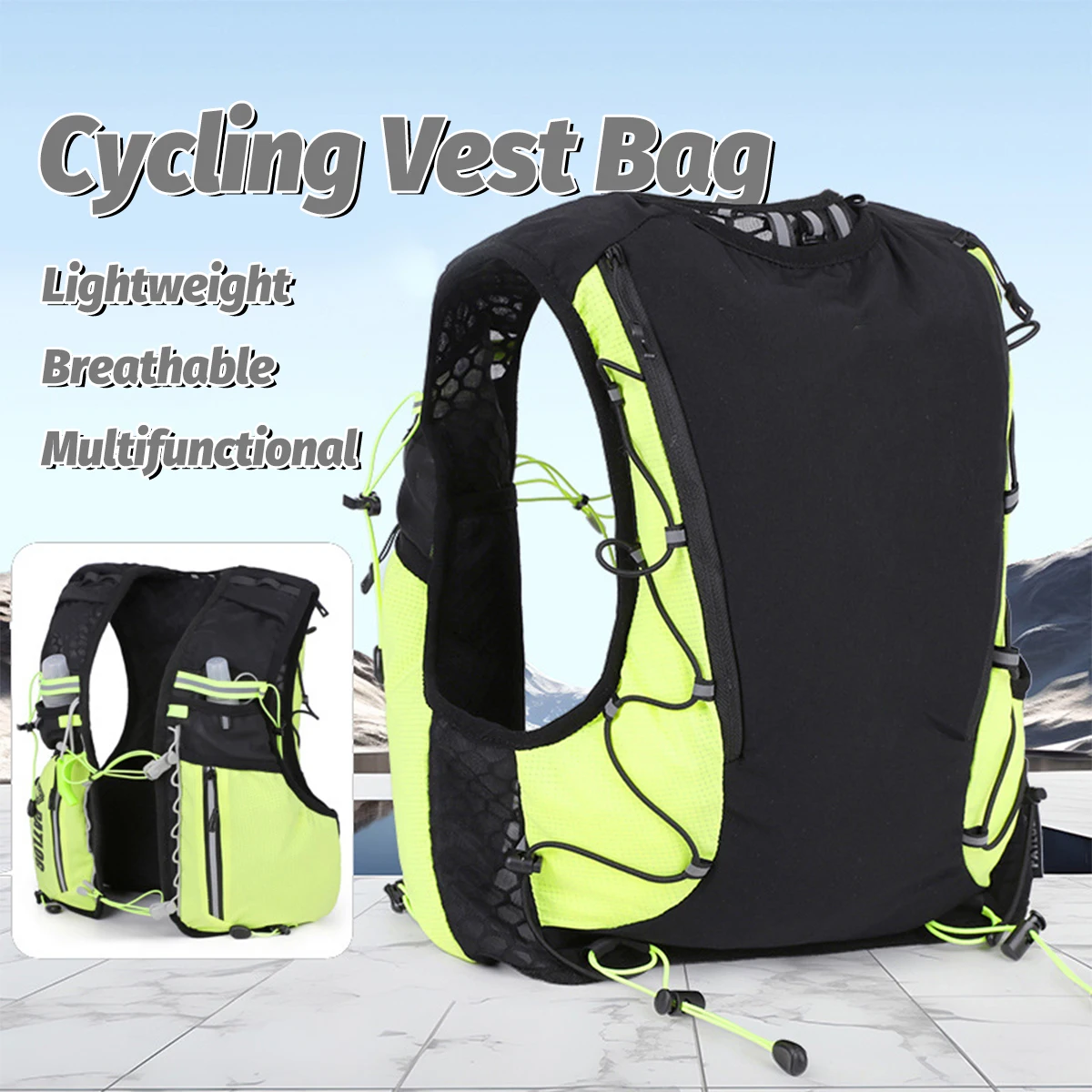 

Lightweight Breathable Multi-Functional Outdoor Hydration Vest - Hiking Marathon Trail Running Backpack for Sports Enthusiasts