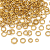 50pcs Stainless Steel O Ring Gold Platd Closed Jump Rings For Jewelry Makings DIY Rings Wire Hoops Connectors Jewelry Findings