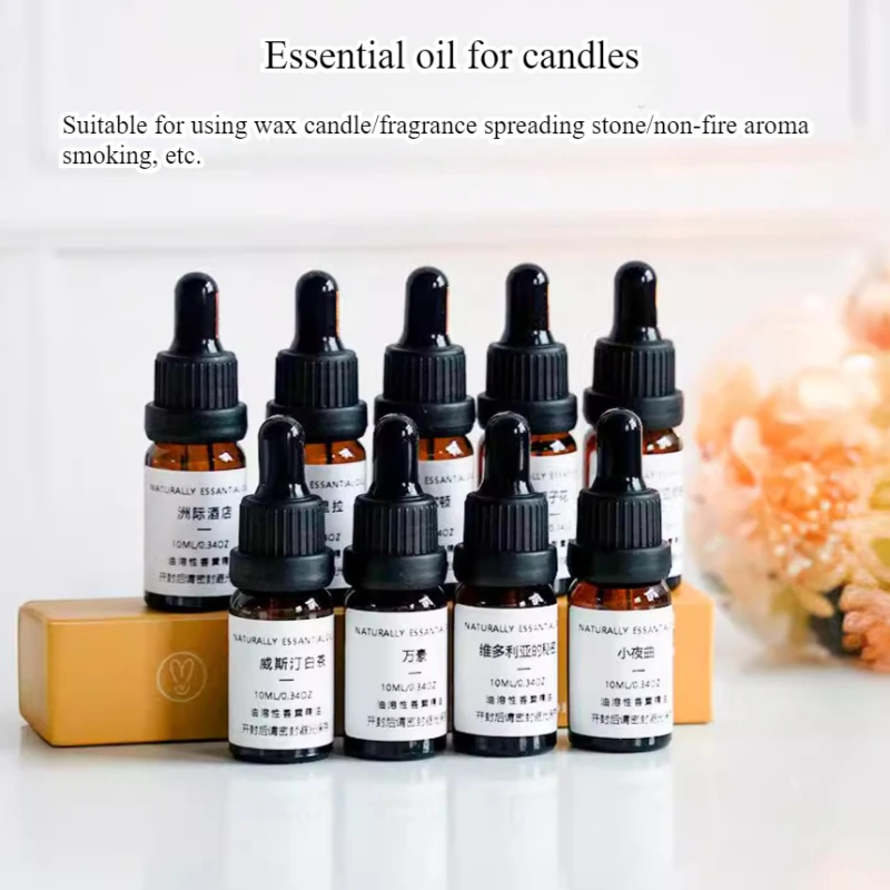 10ml Natural Plant Extract Flameless Fragrance Oil Perfect for DIY Candles, Plaster, and Aroma Diffusers Candle Making Supplies