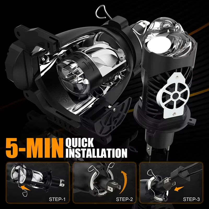 جديد LED المصابيح الأمامية H4/9003/HB2 العارض عدسة Canbus مصباح LED فائق السطوع 3000 واط 4000000LM 6000 كيلو مرحبا/منخفضة شعاع للسيارة والدراجات النارية #6