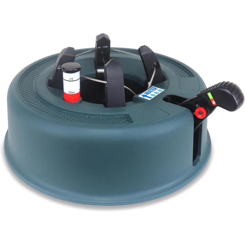 

Christmas Tree Stand with Water Reservoir Fast Clamp Fits 6ft Tree 5 Inch Diameter Water Level Indicator Indoor Outdoor Use