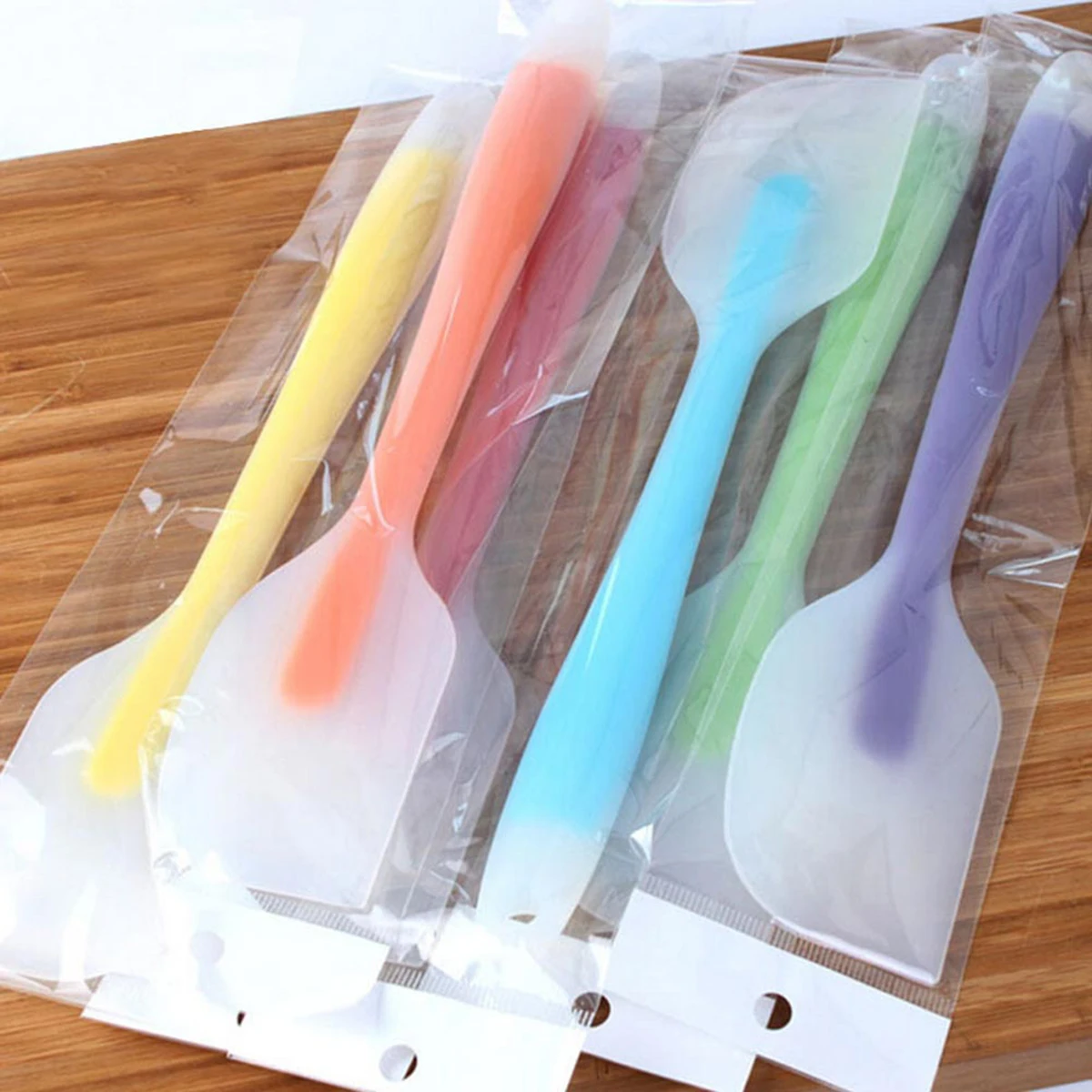 

6 Pcs Silicone Spatula Stirring Scraper Heat Resistant Spatulas Cooking Utensils