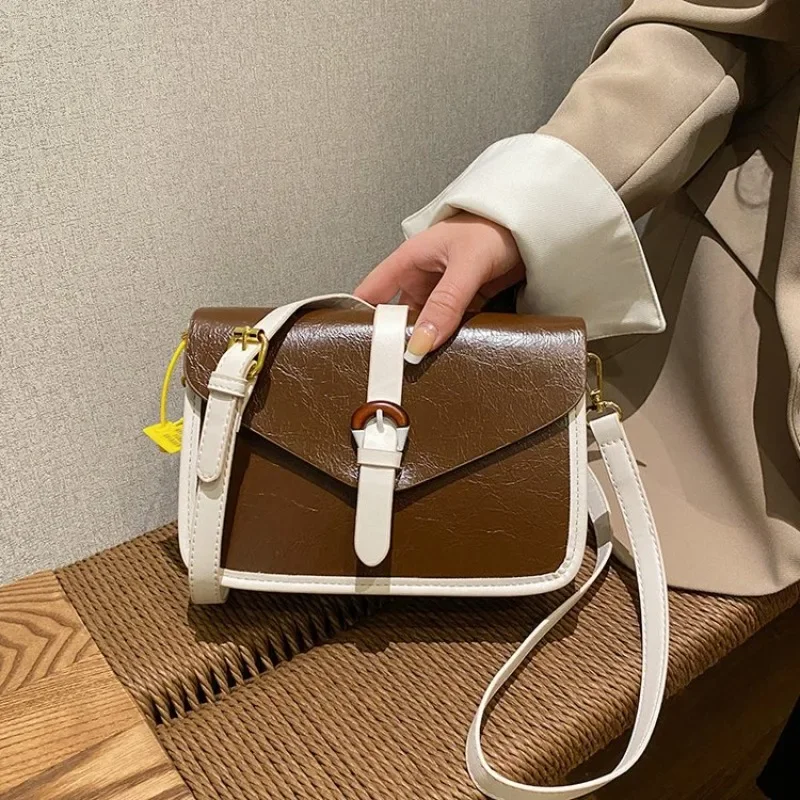 

Contoured Leather Handbag For Women Luxury Designer Vintage Crossbody Bag Large Capacity Minimalist Uniquely Shaped Diaper Bag