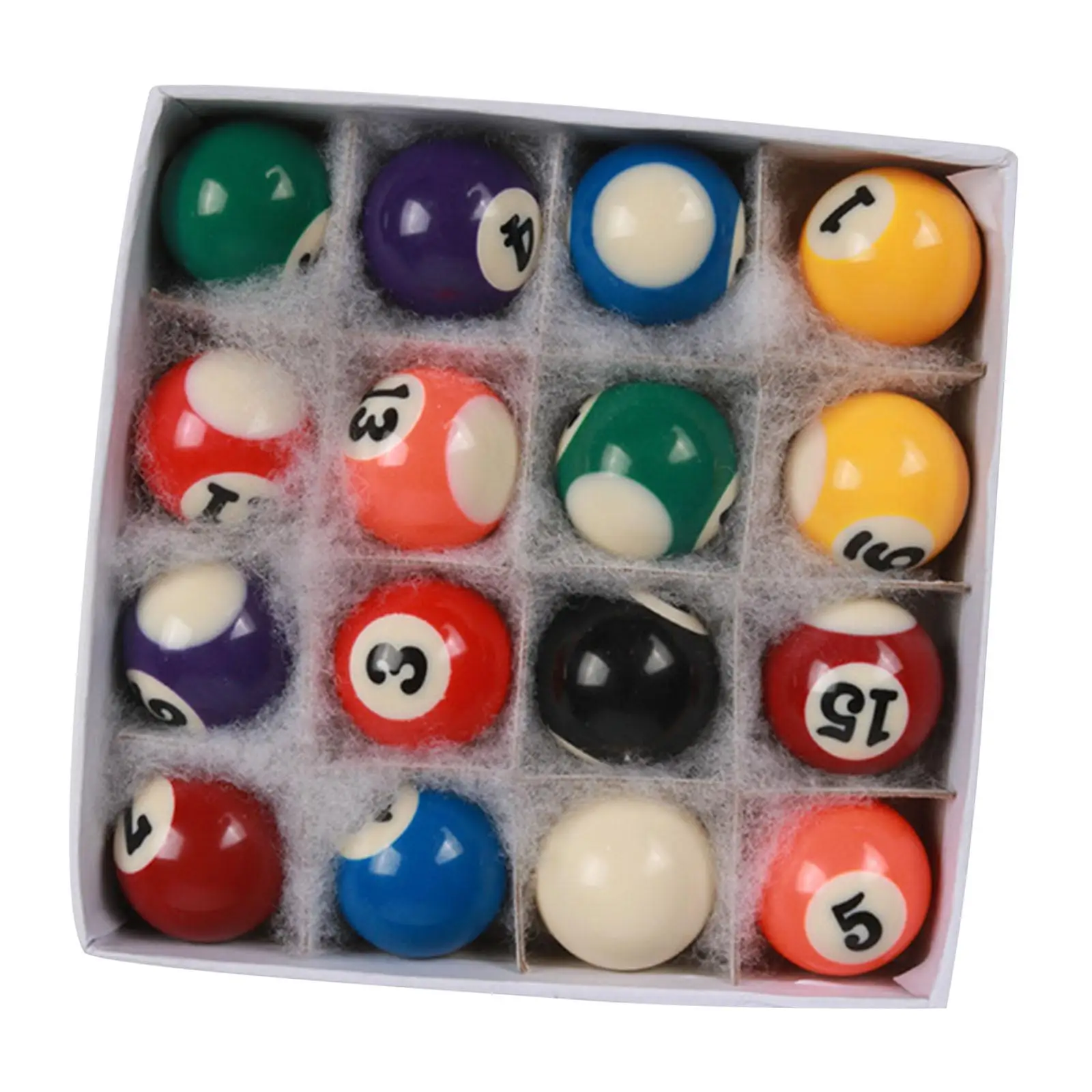 

16x Mini Billiards Table Balls Set Set for Indoor Game Rooms Recreation Game