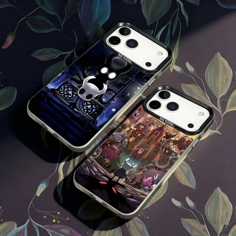

Game H-Hollow Knight Phone Case For iPhone 17,16,15,14,13,12,X,8,Pro,Max,Plus,E,SE4,Air,Mini IMD Matte Black