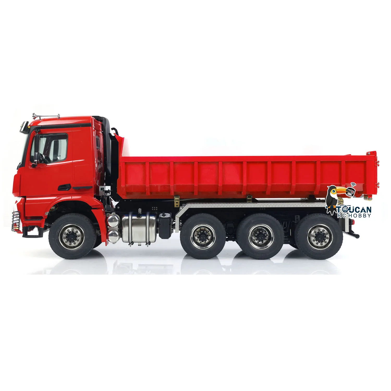1/14 8x8 RC Hydraulic Full-dump Truck Metal Roll On Dumper Radio Control Car Tipper Vehicle Model Light Sound Machine Toys Boys - view 4