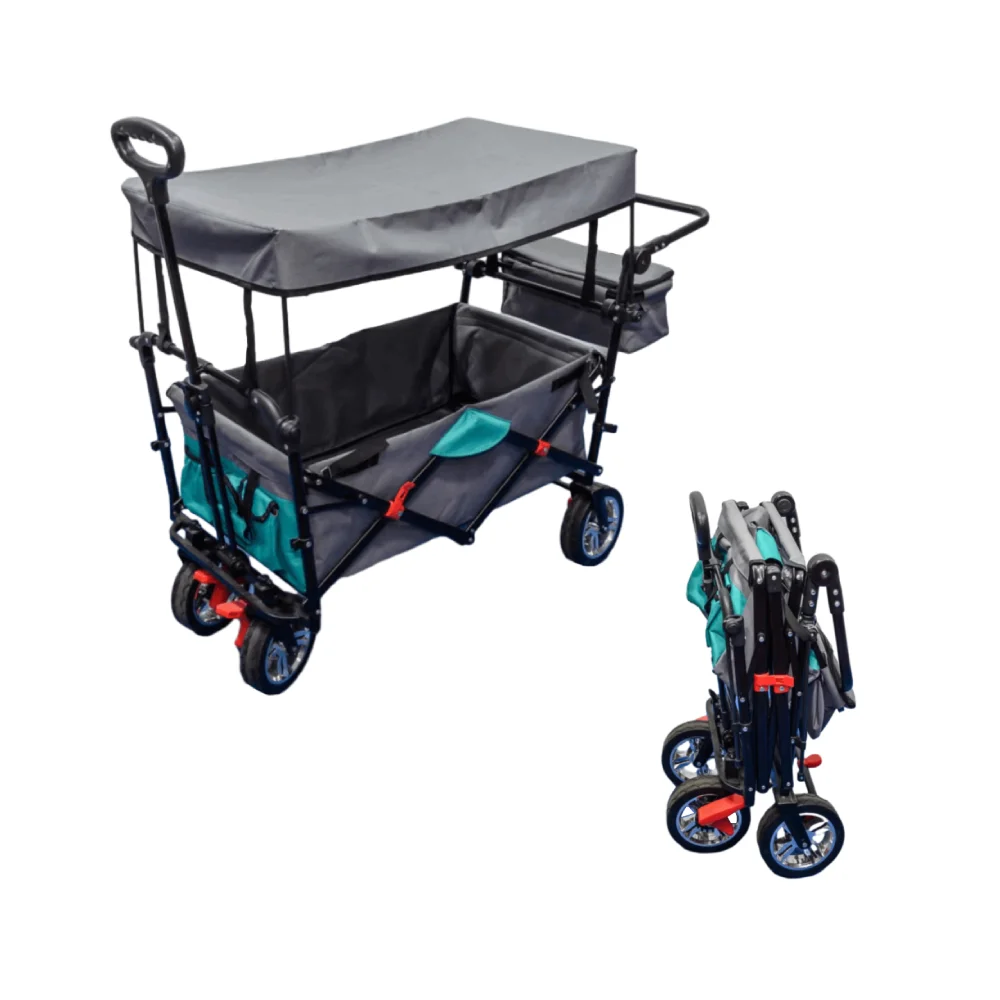 

Portable Heavy Duty Beach Camp Folding Canopy Collapsible Trolley Wagon Stroller Cart