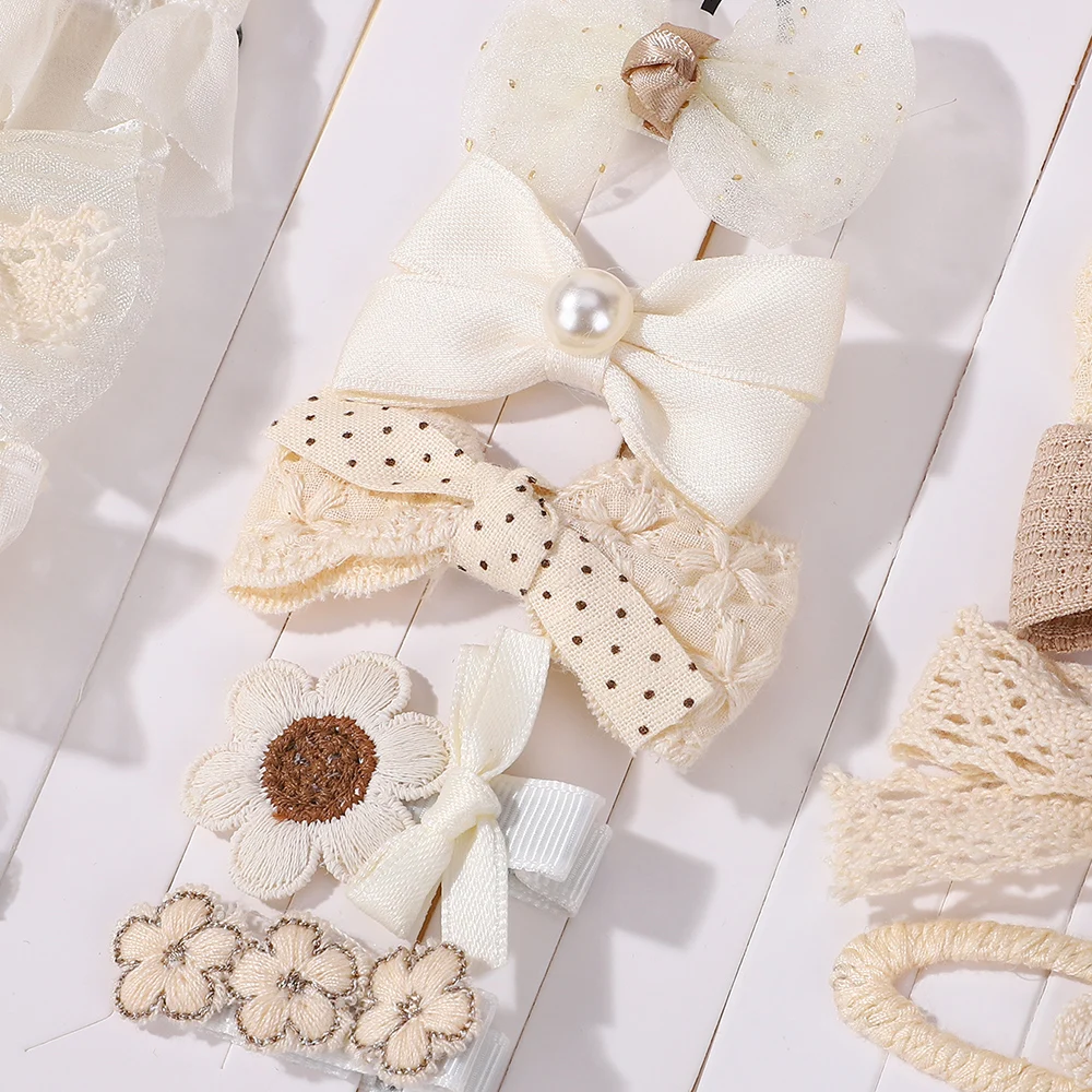 4 Stück süße Spitze bedruckte Schleife Haarspangen für Haare Mädchen handgemachte Haarnadel Boutique Haarspangen Kopfbedeckung Baby Haarschmuck – Detail 15