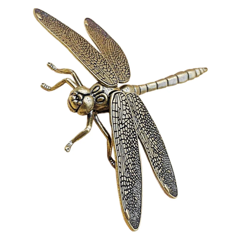

Insect Ornaments Mini Dragonfly Figurine Detachable Statue Brass Crafts Decor Copper Decoration