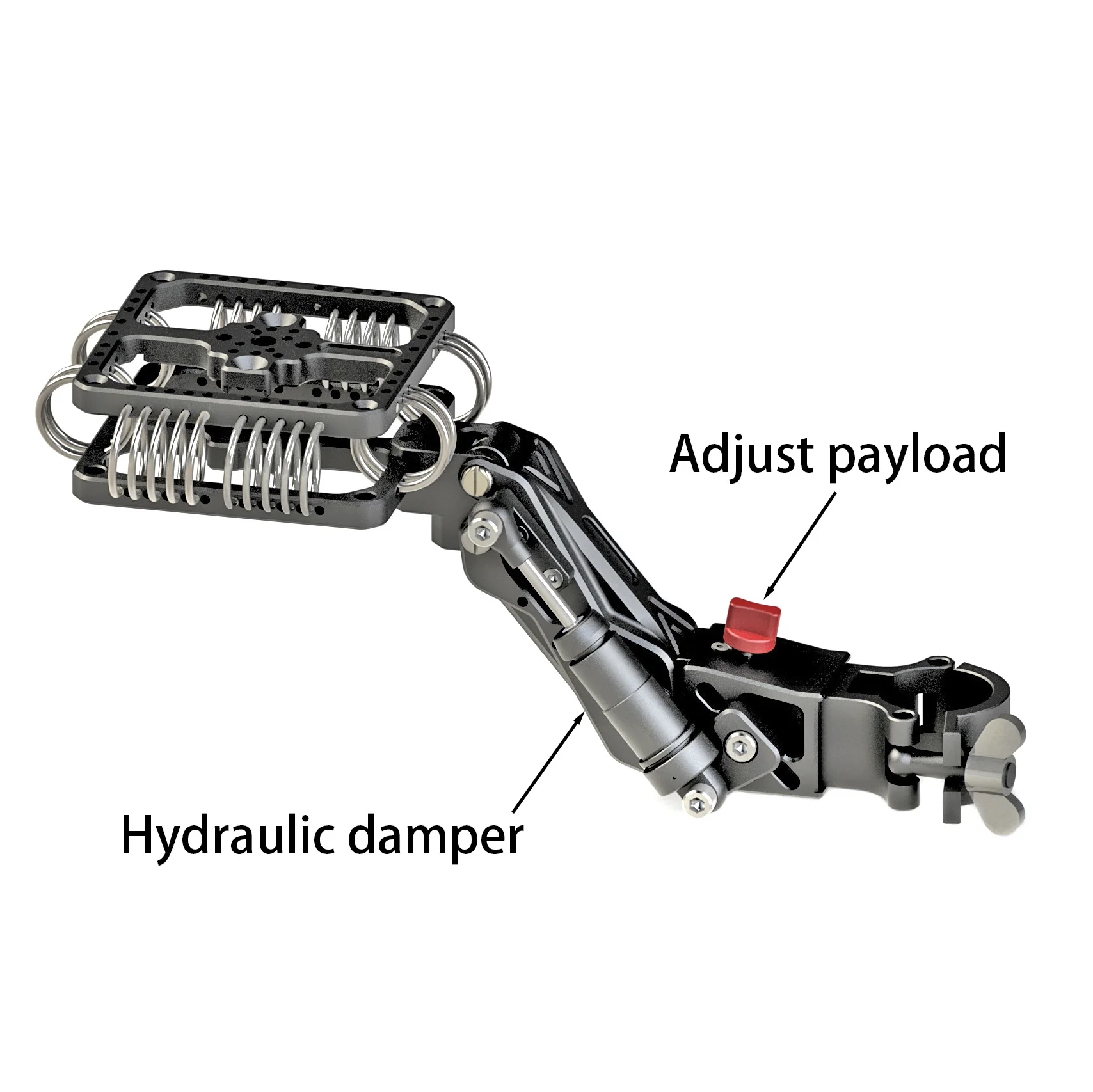 HONGTOO 5.5KG Load Camera Video Gimbal Stabilizer Shock Absorbing Arm w/ single hydraulic damper for DJI RONIN series Car mount