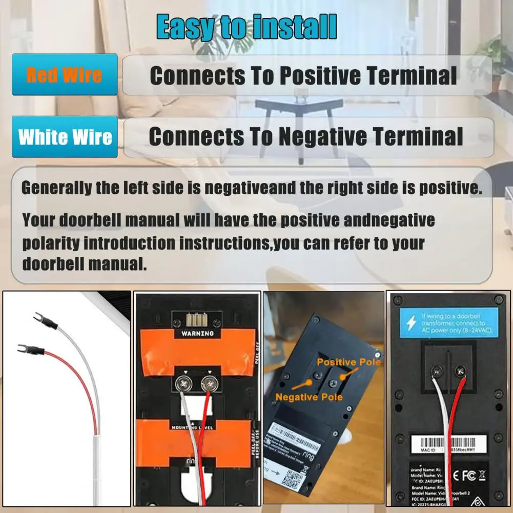 Chargeur de panneau solaire étanche pour sonnette annulaire, chargeur de panneau solaire pour sonnette vidéo, Ip66, 2, 6 W