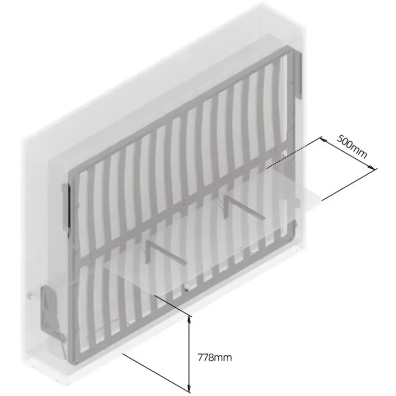FBB Saving Space Wall Bed Mechanism Manual Horizontal Hide Fold Wall Bed Frame With Table Desk Leg