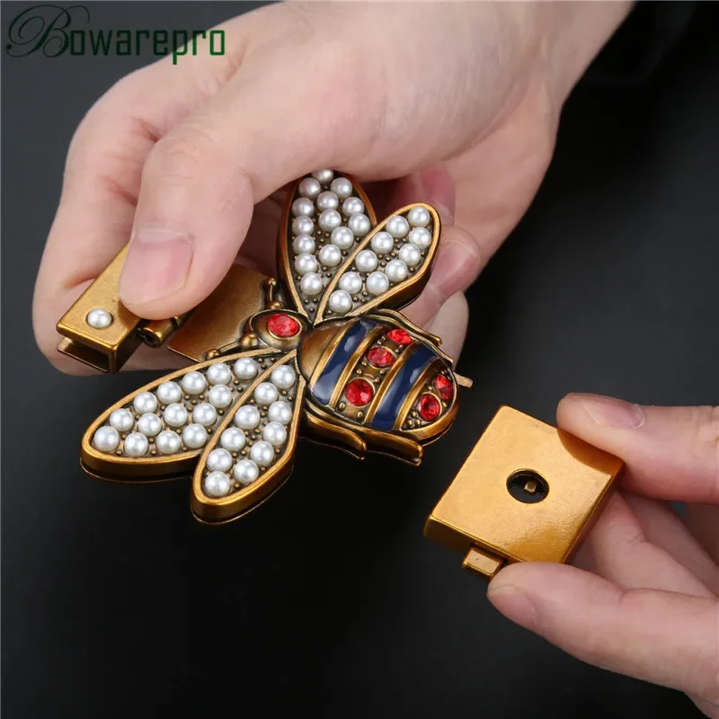 bowarepro DIY Women Bee Clasp Turn Twist Lock For Handbag Bag Accessories Shoulder Bag Purse Gift Metal Lock for DIY Bag 81*70mm