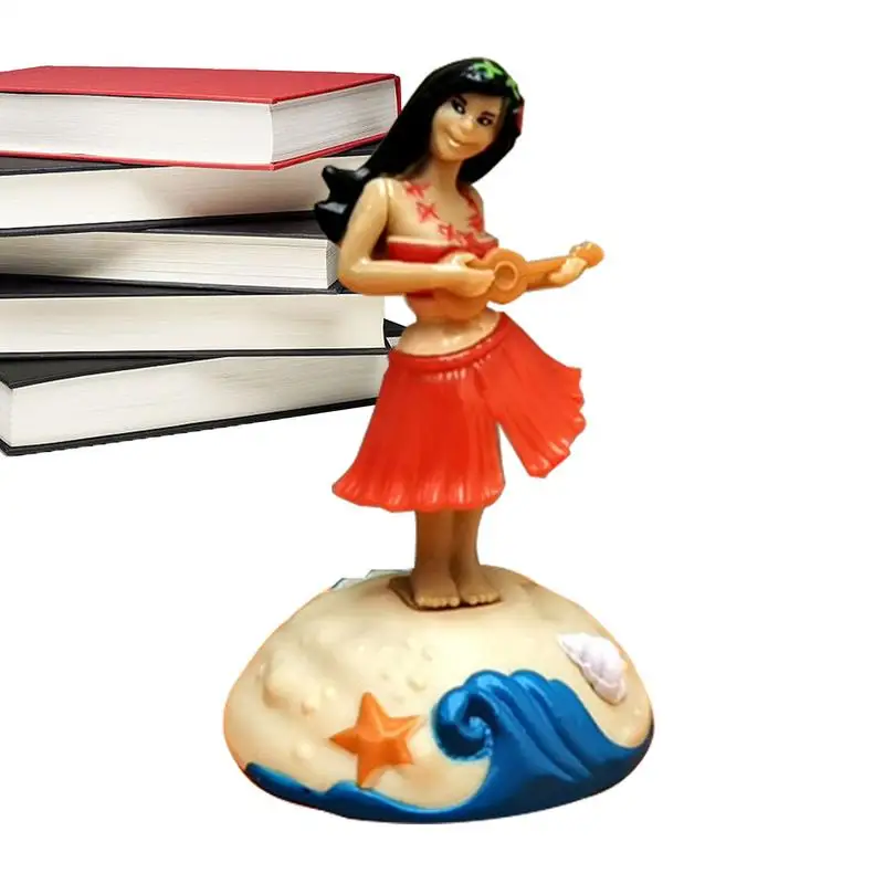 Girl Dashboard Hawaii Dancing Girl Car Dashboard Decorations Solar Dancing Figure Toy Hawaiian CreativeHome Table Decor