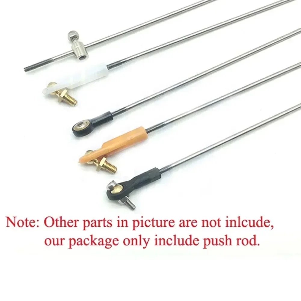 Tige de poussée filetée en acier inoxydable M2, 10 pièces, diamètre de liaison Servo 1.8/2.6mm 150/200/250/300mm, traction d'arbre pour bateau RC/avion Mod