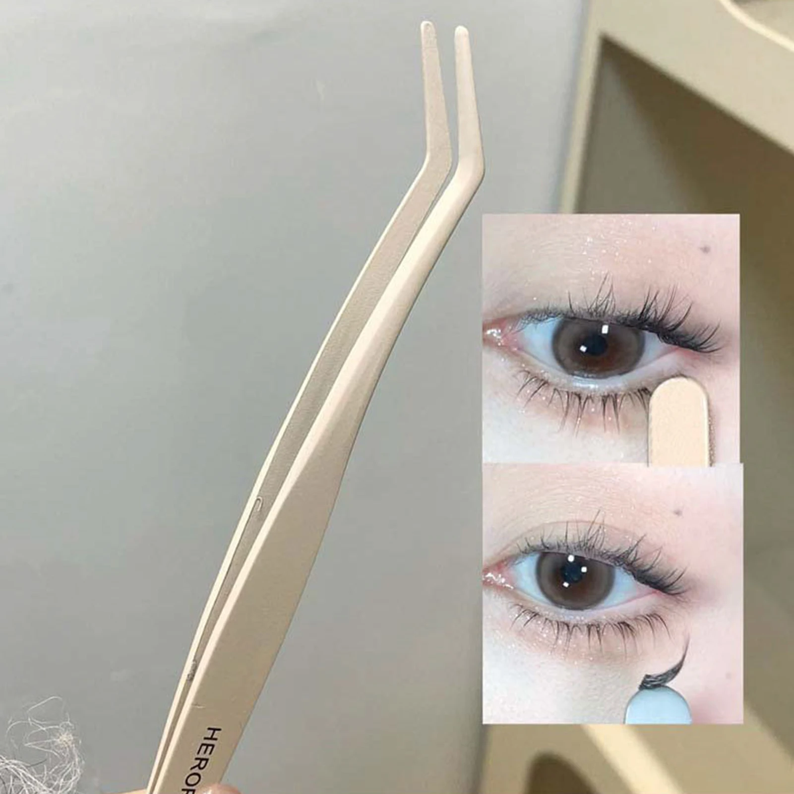 

Stainless Steel Eyelash Tweezers Multifunctional Tweezers Grafting False Eyelash Patches False Eyelash Aids Portable Tweezers