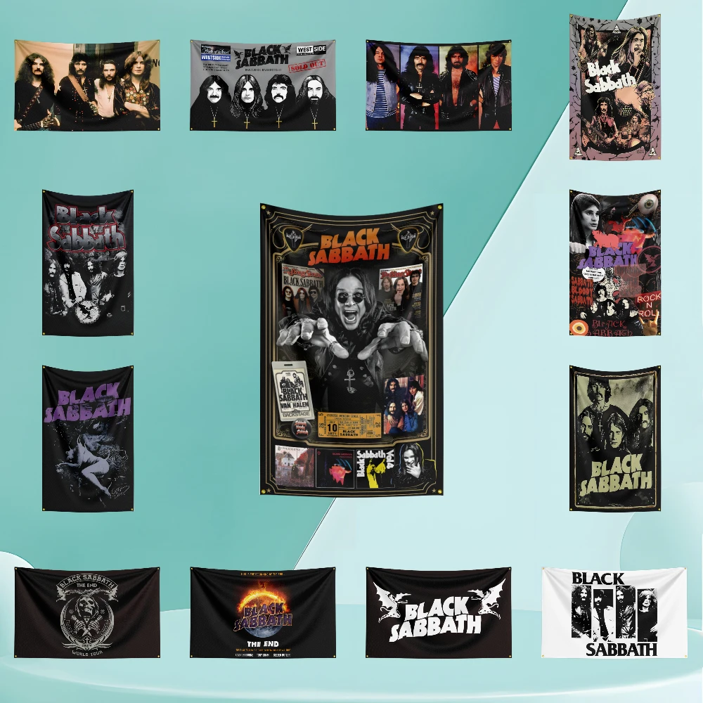 Флаги группы Heavy Metal B-Black S-sabbath, на заказ, для кемпинга, сада, спальни, декора, фонов для вечеринок, настенного декора, семейных подарков