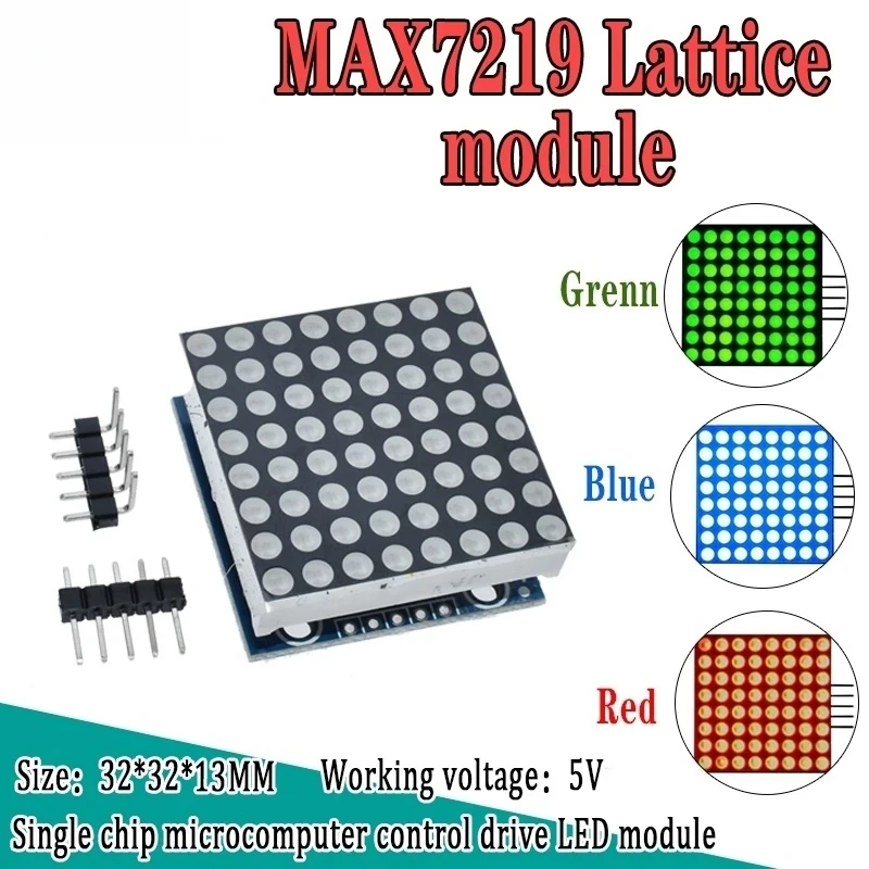 MAX7219 módulo de matriz de pontos módulo microcontrolador módulo de exibição produtos acabados, pode ser juntos para programação arduino