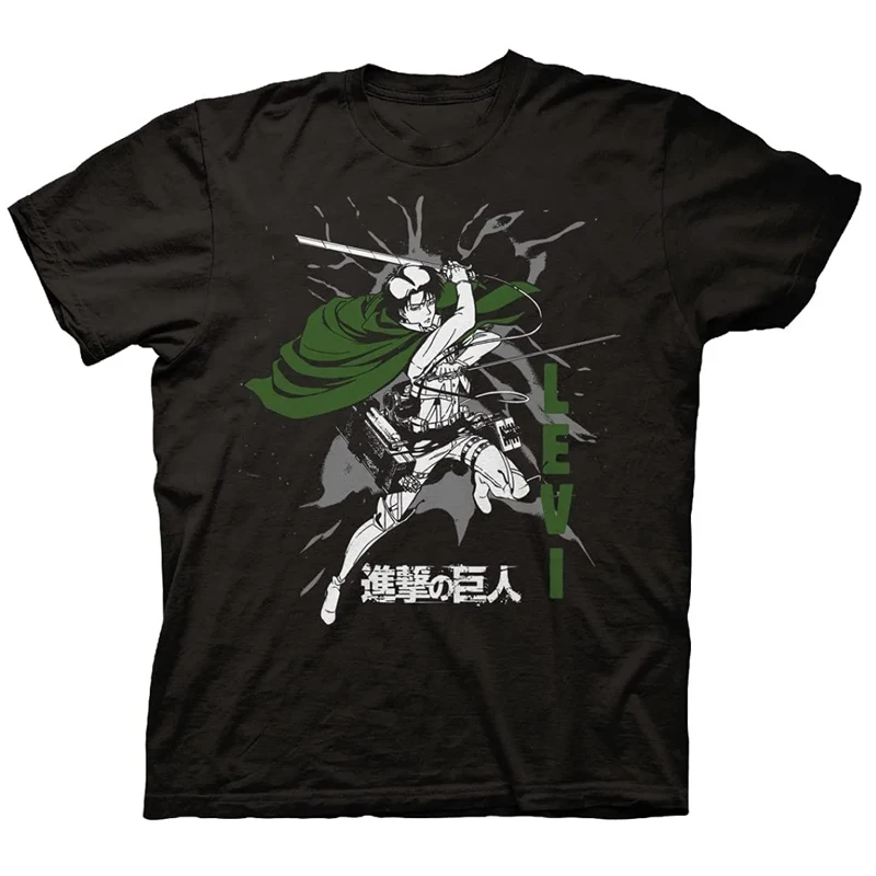 Levi Shingeki Dames T-shirt Geen Kyojin Aanval op Titan Anime AOT Horror Shirt Grafisch T-shirt Kleding Y2k Top Grafische T-shirts