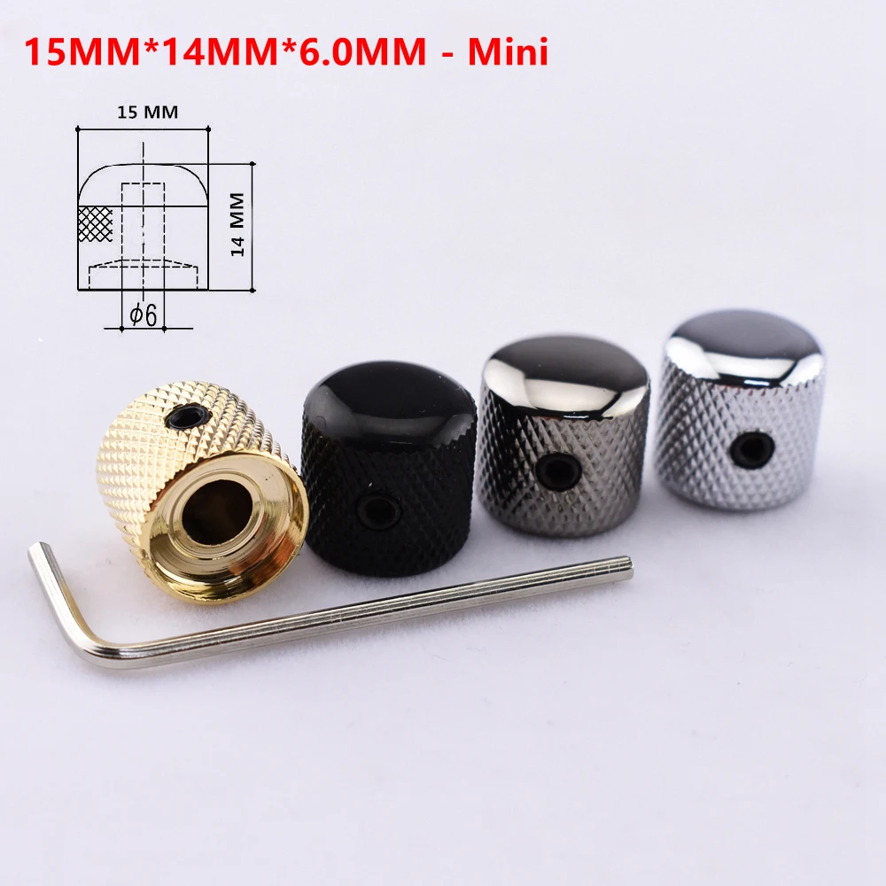 1 Piece Dome Metal Knob For Electric Guitar Bass 15MM/18MM - Made in Korea