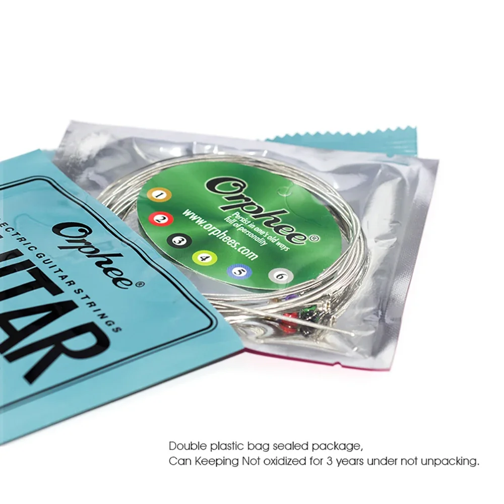 Orphee سلاسل الغيتار الكهربائي RX15/RX17/RX19 سبائك الأوستنيت لف سلاسل الغيتار ممارسة سداسية الكربون الصلب 6 سلسلة