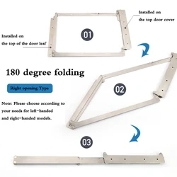 800mm Wide Folding Door Silent Sound Stainless Steel Hinge