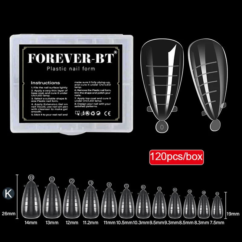 Dual Forms Tips Quick Building Gel Mold Nail System Full Cover Tips Nail Extension Forms Top Molds For Build Form