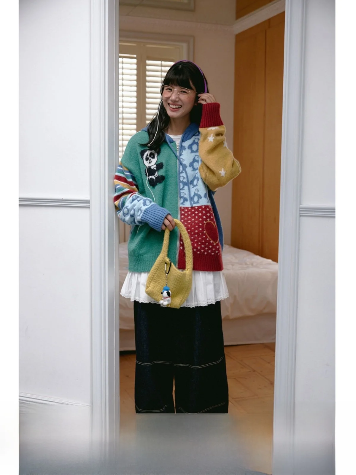 

Original Design Lazy Women's Hoodie ort Jaet Loose Fit Comfortable Knitted Top Vintage Sle Casual Outerwear