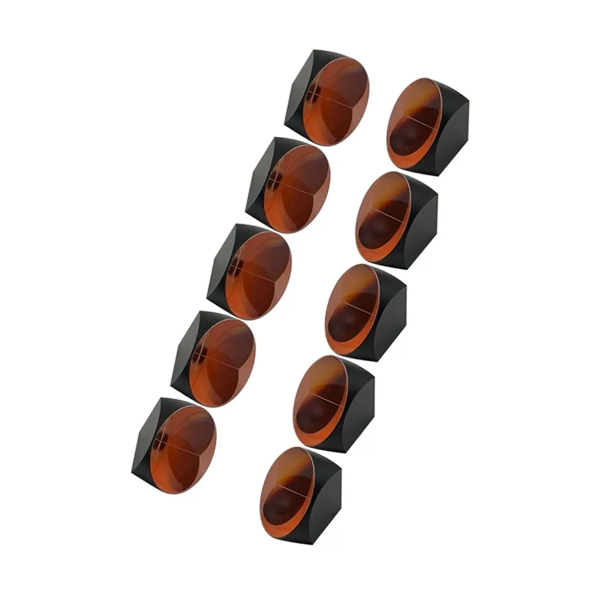 Budget-Friendly-10 Pcs Copper Coated 1-Inch Corner Cube Prism 25.4mm Retroreflector 5 Arc Secs Return Beam