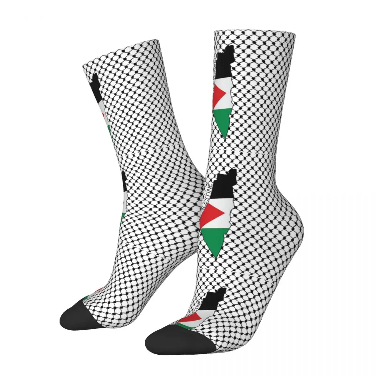 Palestine Flag Socks Kufiya Hatta Modern Stockings Adults Men Quality Skateboard Socks Winter Graphic Anti Slip Socks