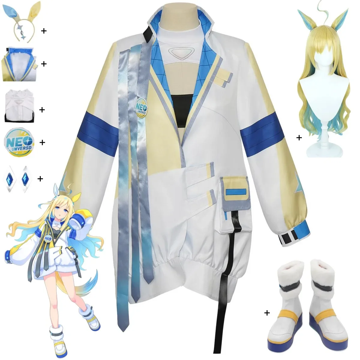 Game Umamusume: Pretty Derby Neo Universe Cosplay Costume Athletic Wear Jumpsuits Uniform Shoes Wig Woman Sexy Christmas Suit